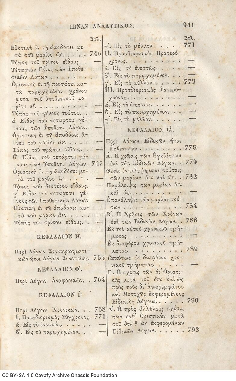 22,5 x 14,5 εκ. 2 σ. χ.α. + π’ σ. + 942 σ. + 4 σ. χ.α., όπου στη ράχη το όνομα προηγού�